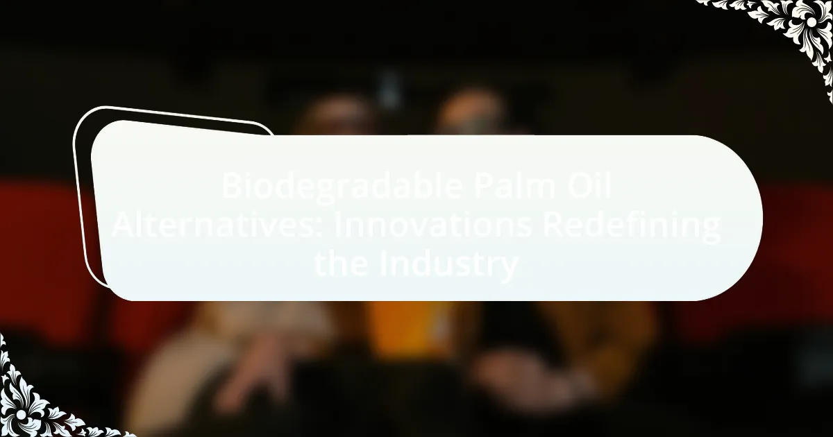 Biodegradable Palm Oil Alternatives: Innovations Redefining the Industry