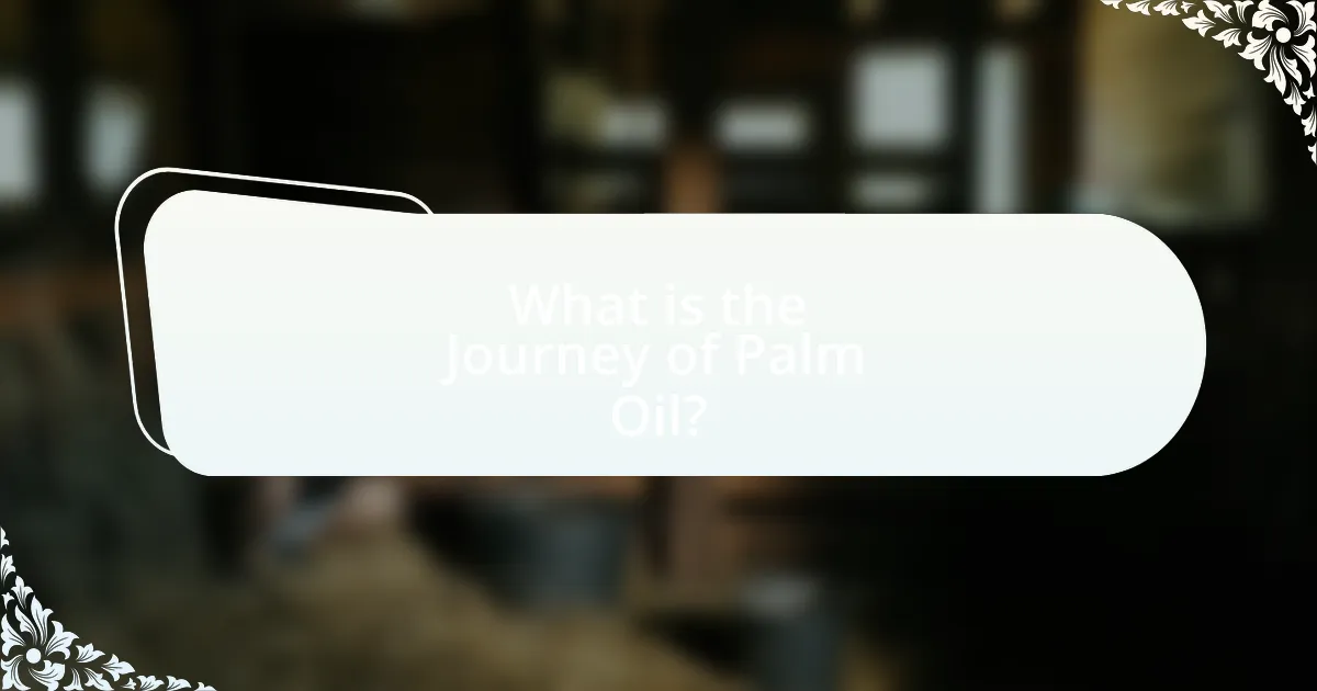 What is the Journey of Palm Oil?
